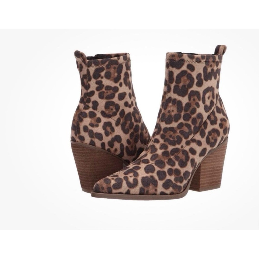 Soul Naturalizer Melodi Leopard Cheetah Bootie Womens Size‎ 8 Black Brown New